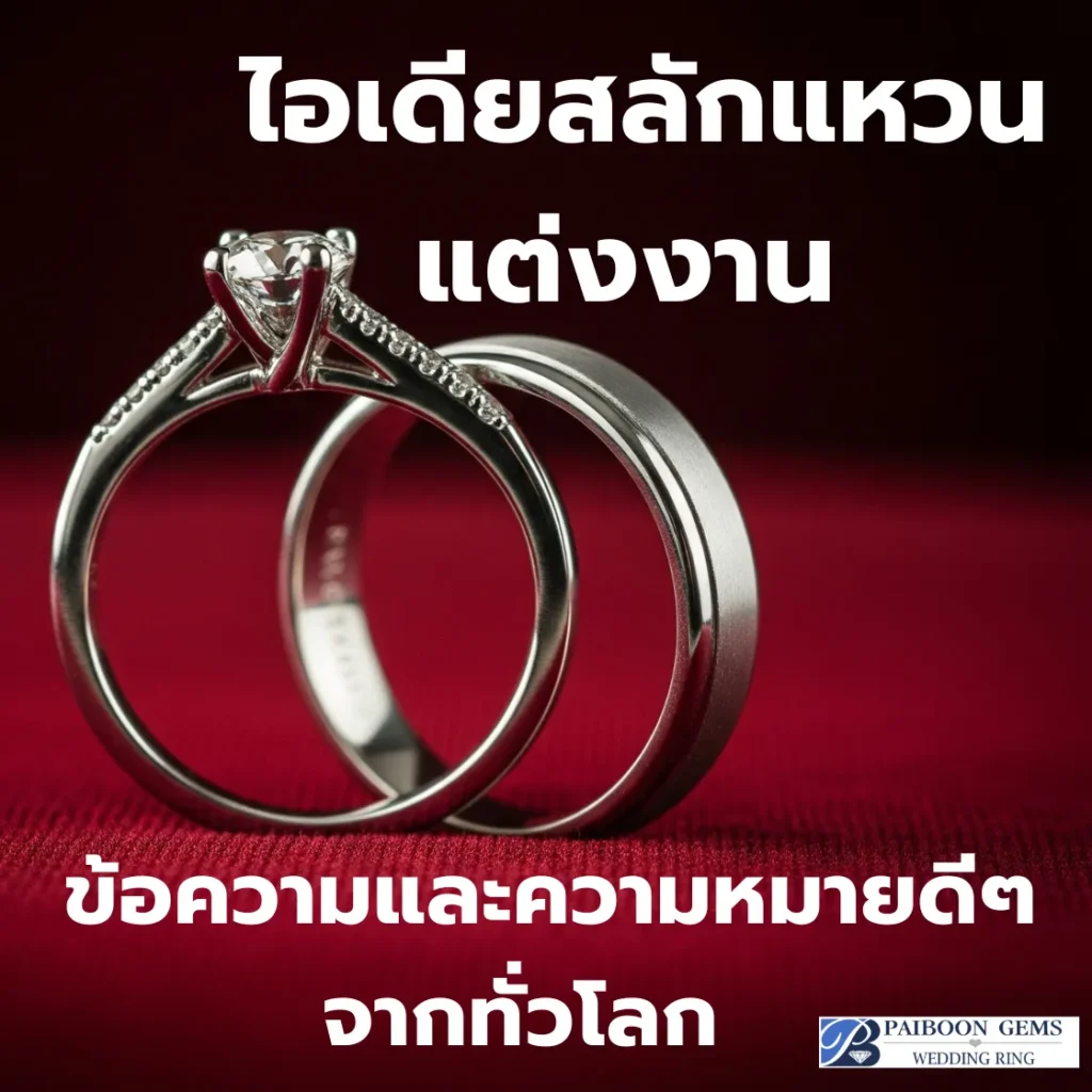 คลังไอเดียสลักแหวนแต่งงาน: 50+ ข้อความและความหมายดีๆ จากทั่วโลก สู่แหวนคู่ของคุณ โดย ไพบูลย์ เจมส์
